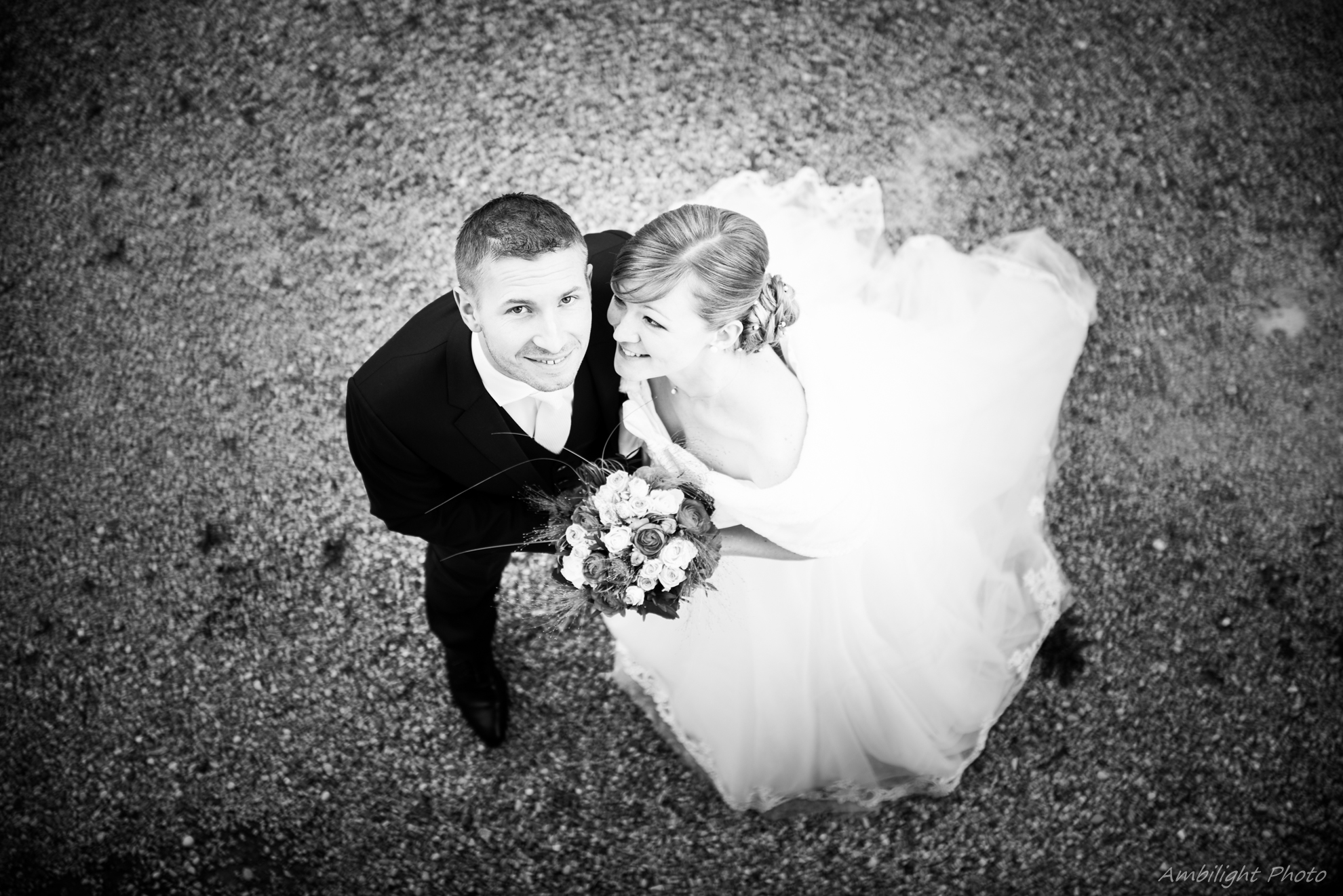 mariage couple photo noir et blanc